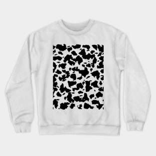 Beautiful Black and White Cow Pattern Animal Print Camouflage Crewneck Sweatshirt